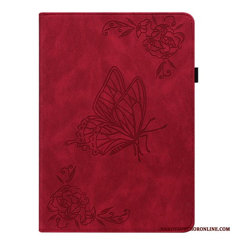 Case Samsung Galaxy Tab S11 Schmetterling In Wildlederoptik