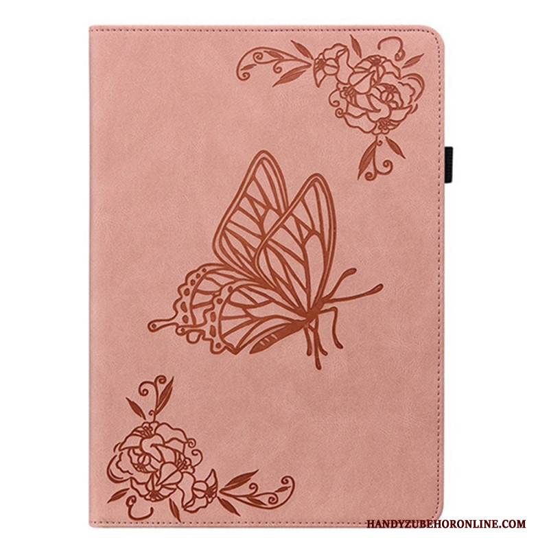 Case Samsung Galaxy Tab S11 Schmetterling In Wildlederoptik