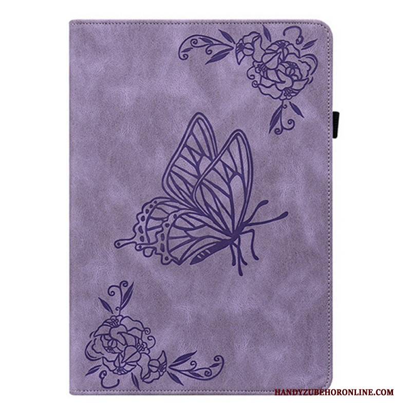 Case Samsung Galaxy Tab S11 Schmetterling In Wildlederoptik