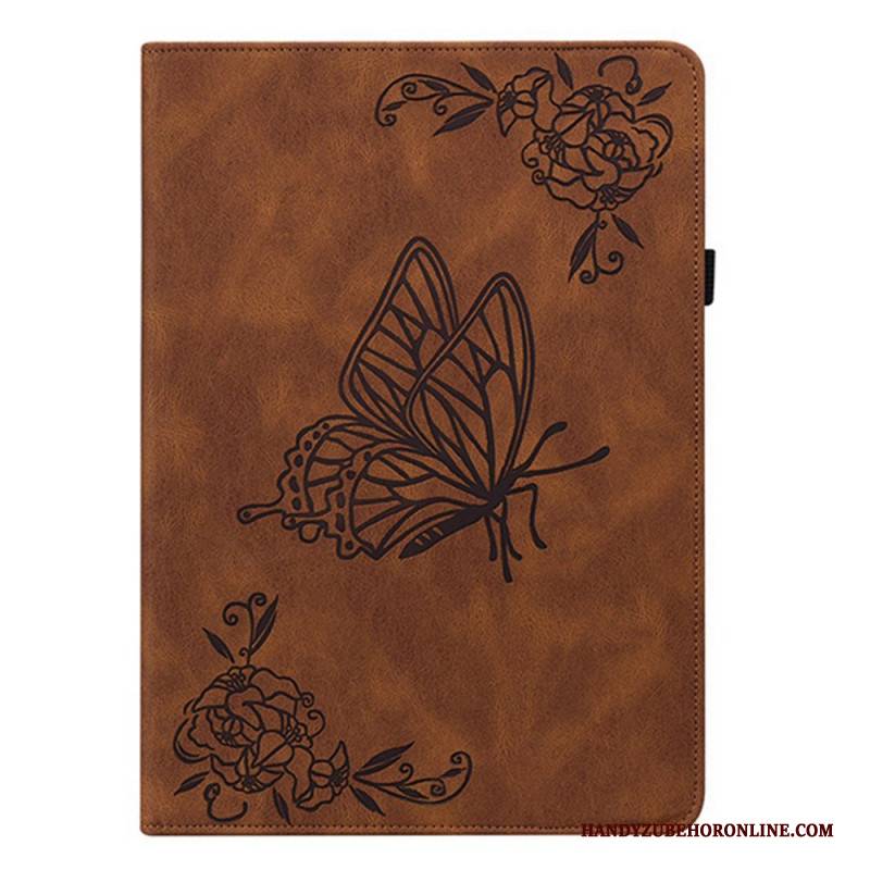 Case Samsung Galaxy Tab S11 Schmetterling In Wildlederoptik