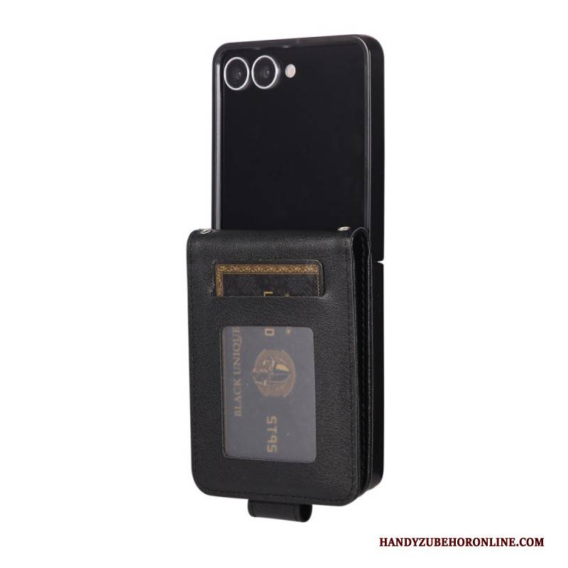 Case Samsung Galaxy Z Flip 7 Handyhülle Kartenhalter Aus Kunstleder