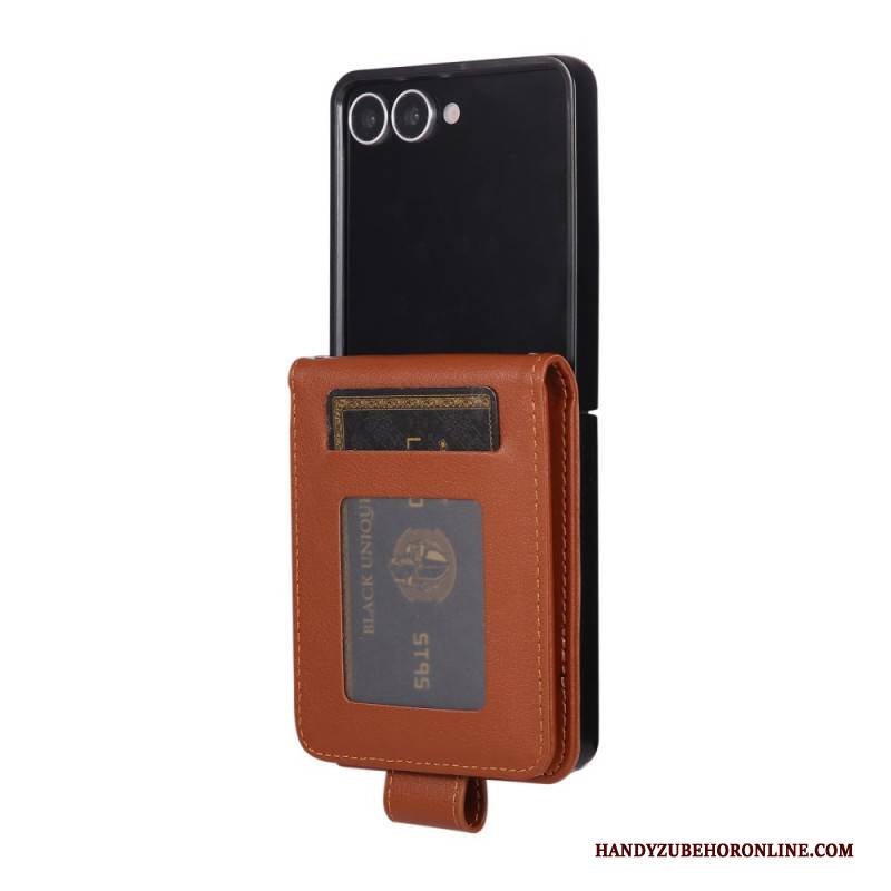 Case Samsung Galaxy Z Flip 7 Handyhülle Kartenhalter Aus Kunstleder