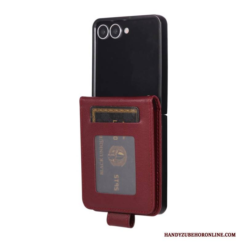 Case Samsung Galaxy Z Flip 7 Handyhülle Kartenhalter Aus Kunstleder