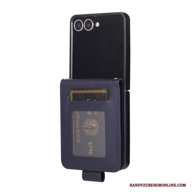 Case Samsung Galaxy Z Flip 7 Handyhülle Kartenhalter Aus Kunstleder
