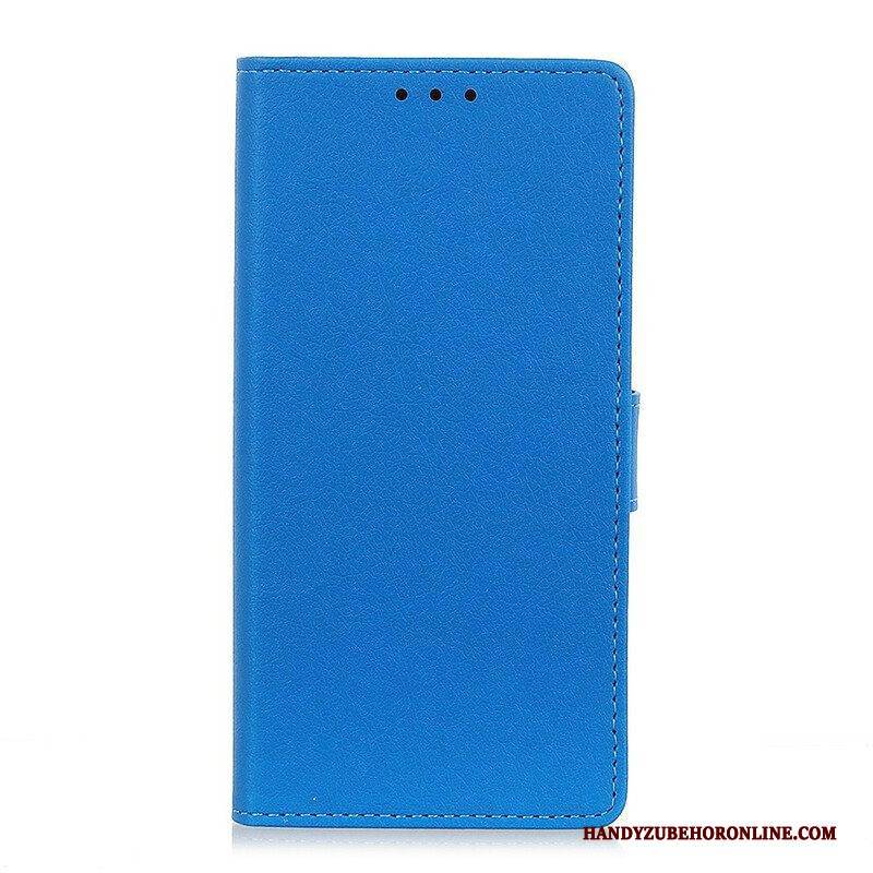 Flip Case Für Google Pixel 6 Einfacher Glänzender Ledereffekt