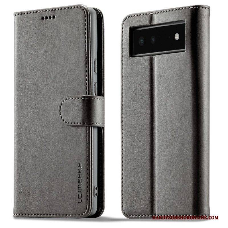 Flip Case Für Google Pixel 6 Lc.imeeke Ledereffekt