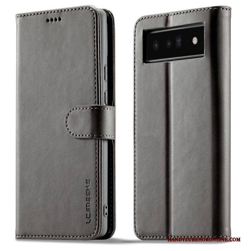 Flip Case Für Google Pixel 6 Pro Lc.imeeke Ledereffekt