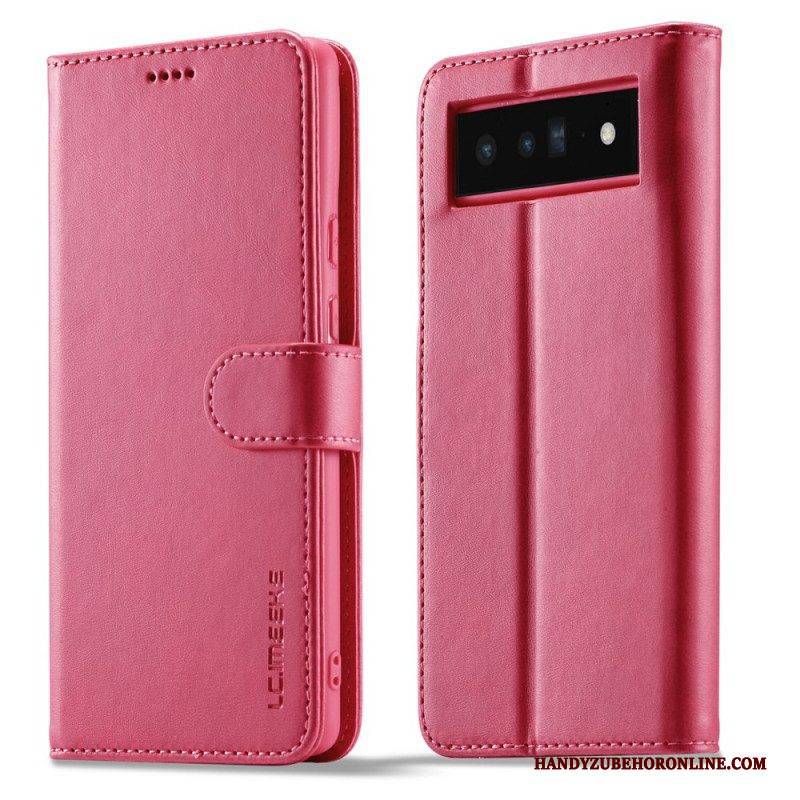 Flip Case Für Google Pixel 6 Pro Lc.imeeke Ledereffekt