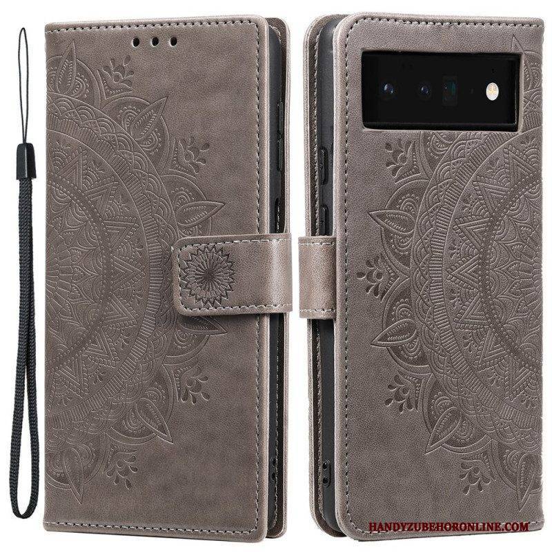 Flip Case Für Google Pixel 6 Pro Sonnenmandala