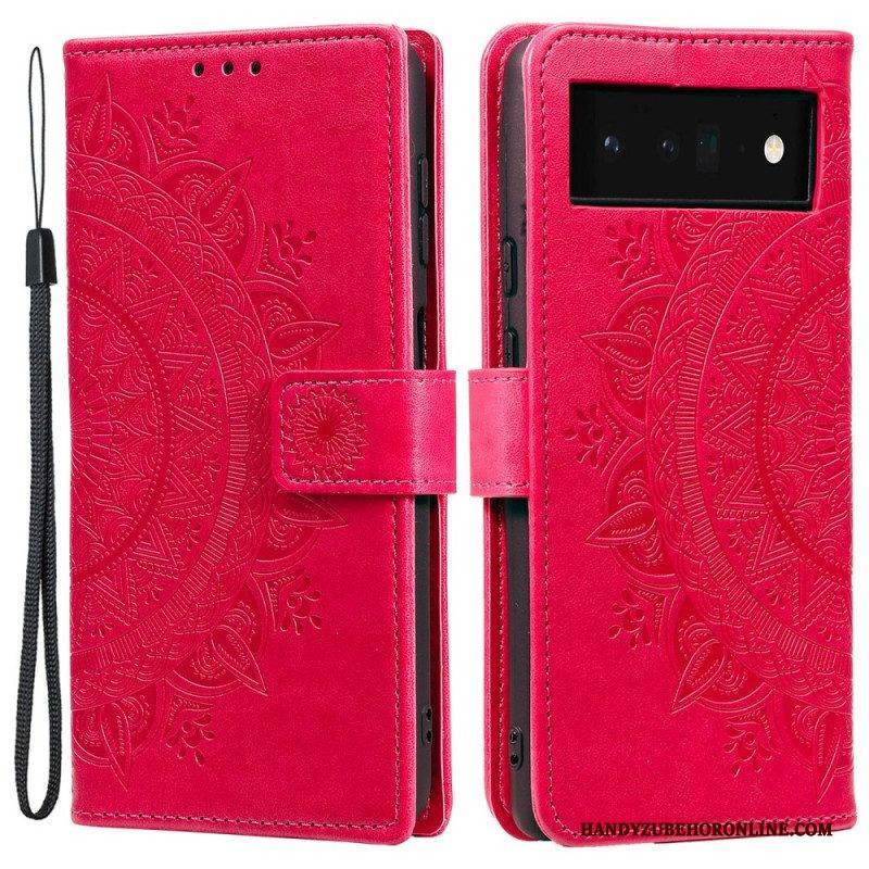 Flip Case Für Google Pixel 6 Pro Sonnenmandala