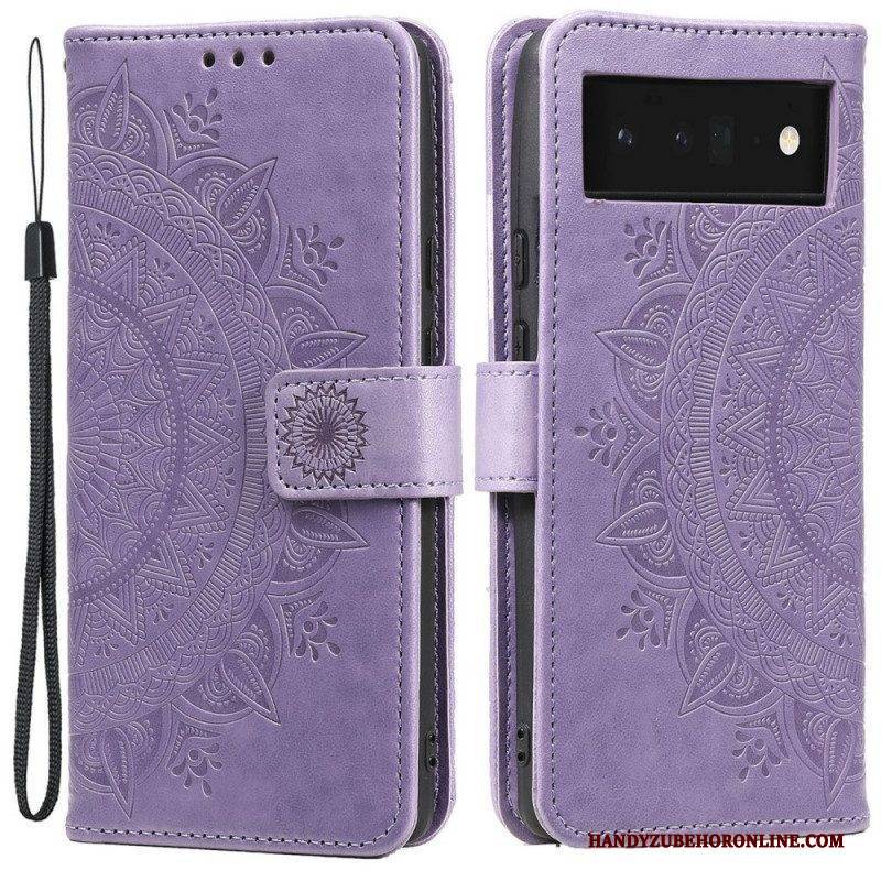 Flip Case Für Google Pixel 6 Pro Sonnenmandala