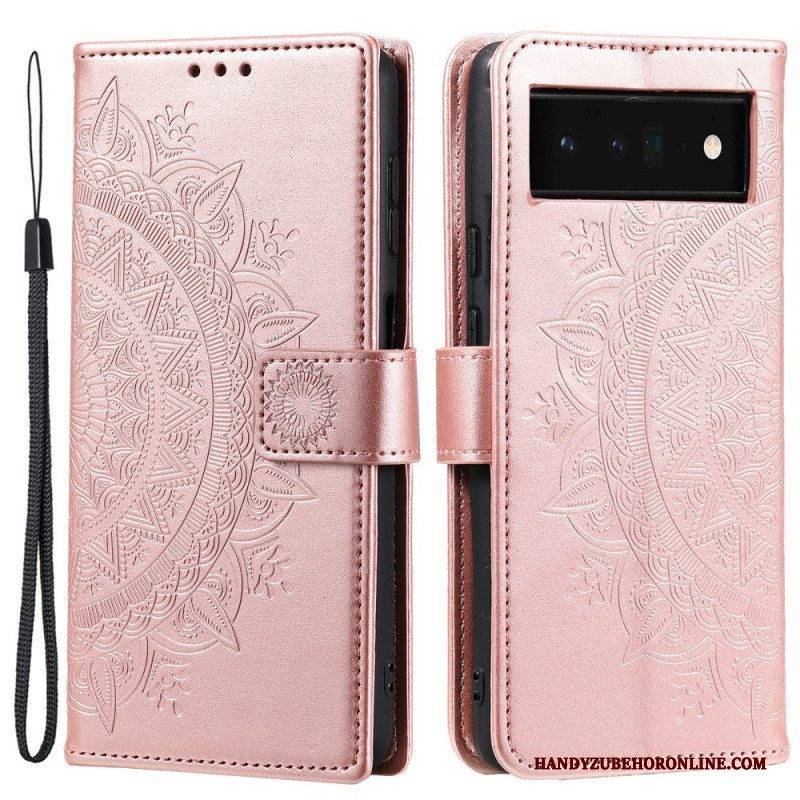 Flip Case Für Google Pixel 6 Pro Sonnenmandala