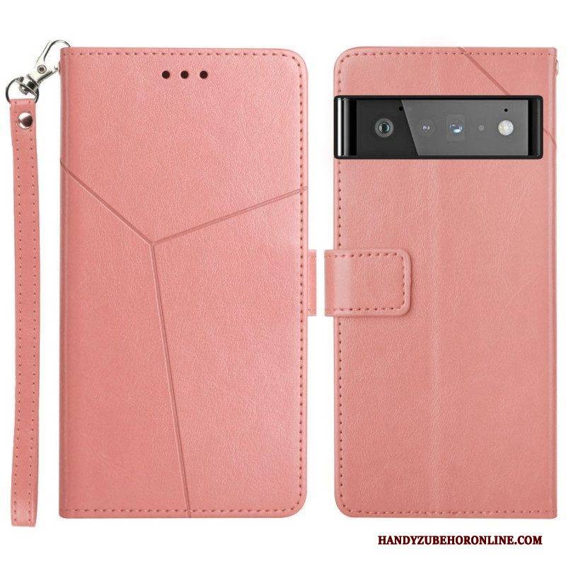 Flip Case Für Google Pixel 6 Stil Leder Geo Y Design