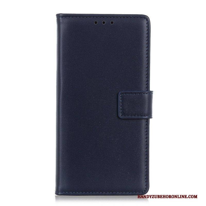 Flip Case Für Google Pixel 6A Schlichtes Kunstleder