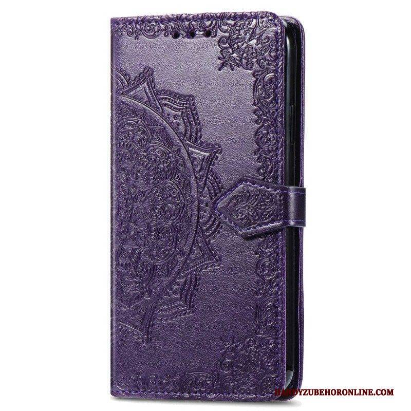 Flip Case Für Google Pixel 7 Pro Mit Kordel Riemchen-retro-mandala