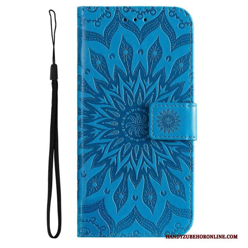 Flip Case Für Google Pixel 7 Sonne Mit Schlüsselband