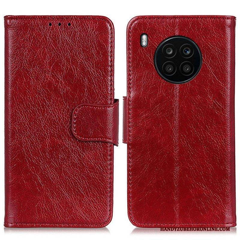 Flip Case Für Honor 50 Lite Gespaltenes Nappaleder