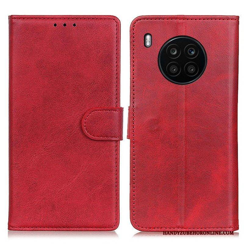 Flip Case Für Honor 50 Lite Matter Ledereffekt