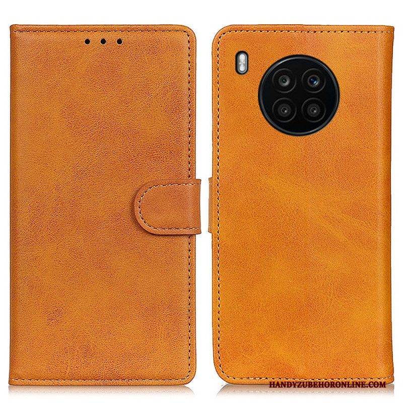 Flip Case Für Honor 50 Lite Matter Ledereffekt