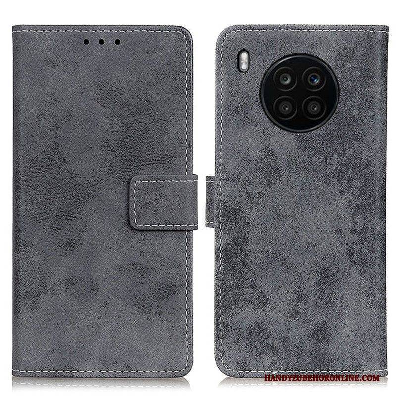 Flip Case Für Honor 50 Lite Vintage-ledereffekt