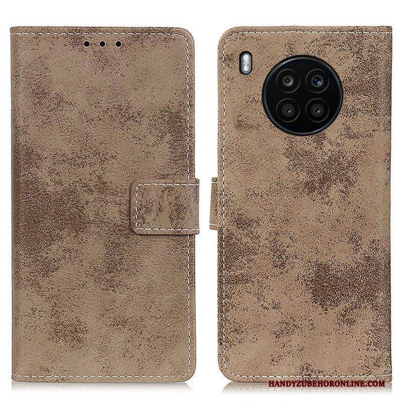 Flip Case Für Honor 50 Lite Vintage-ledereffekt