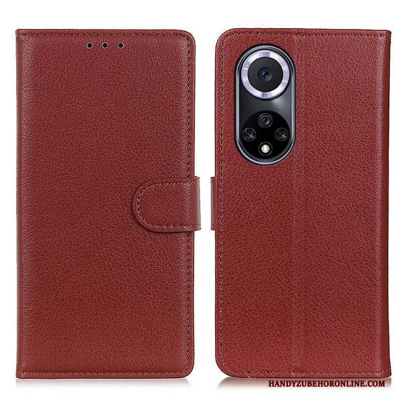 Flip Case Für Honor 50 Traditionell Litschi