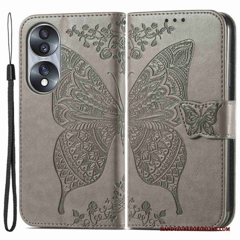 Flip Case Für Honor 70 Barocker Schmetterling