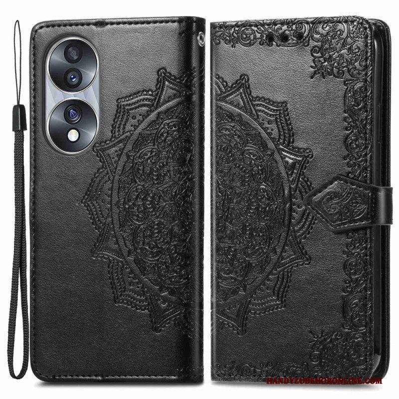 Flip Case Für Honor 70 Mandala-mittelalter