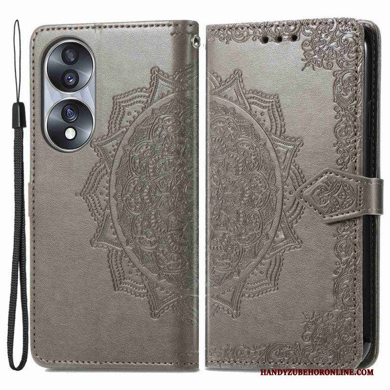 Flip Case Für Honor 70 Mandala-mittelalter