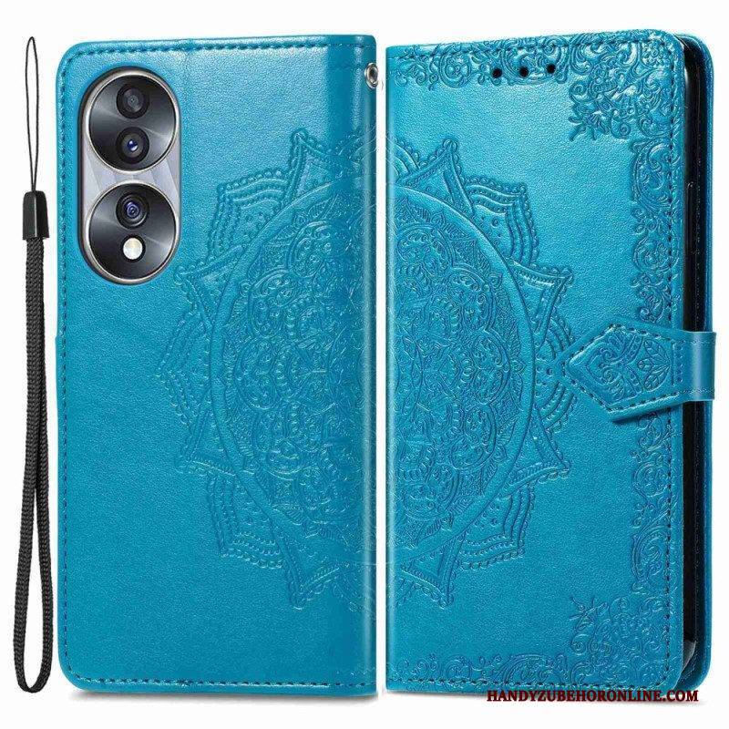 Flip Case Für Honor 70 Mandala-mittelalter