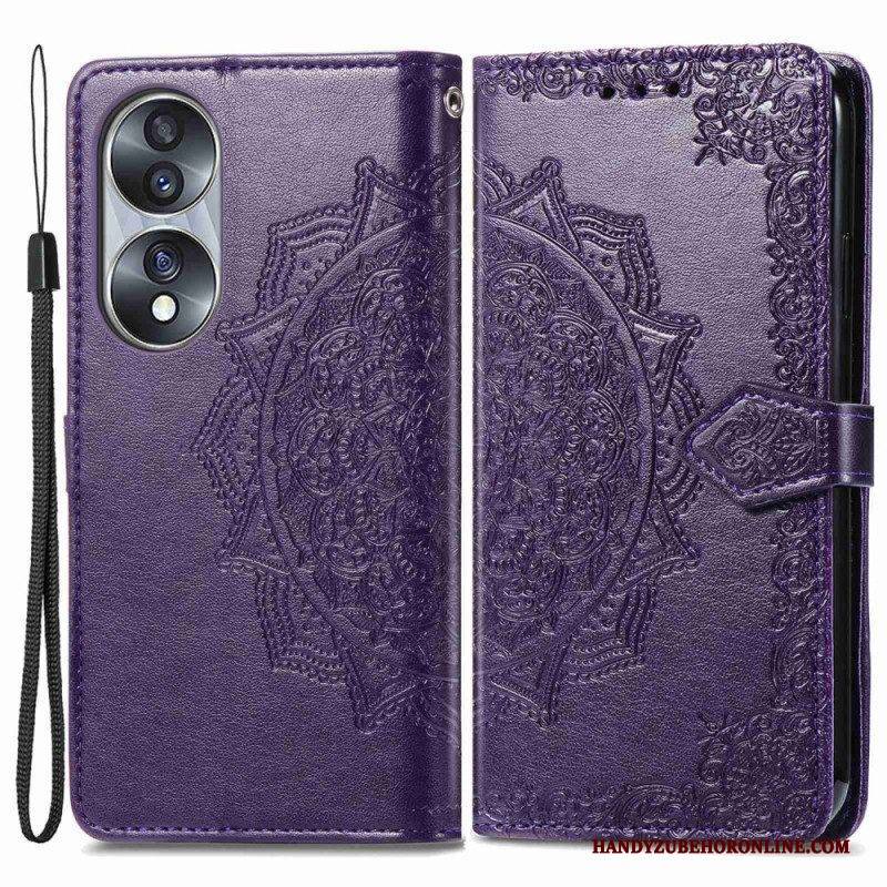 Flip Case Für Honor 70 Mandala-mittelalter