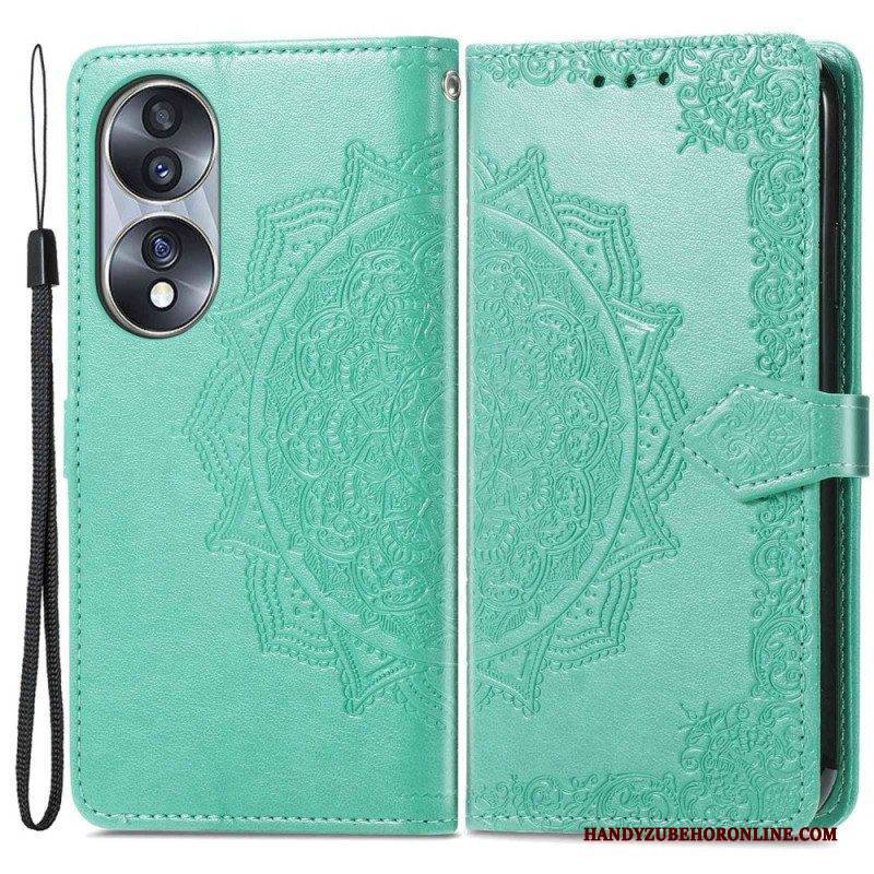 Flip Case Für Honor 70 Mandala-mittelalter