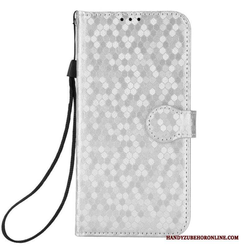 Flip Case Für Honor Magic 4 Pro Mit Kordel 3d-riemchendesign