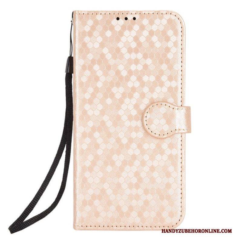 Flip Case Für Honor Magic 4 Pro Mit Kordel 3d-riemchendesign