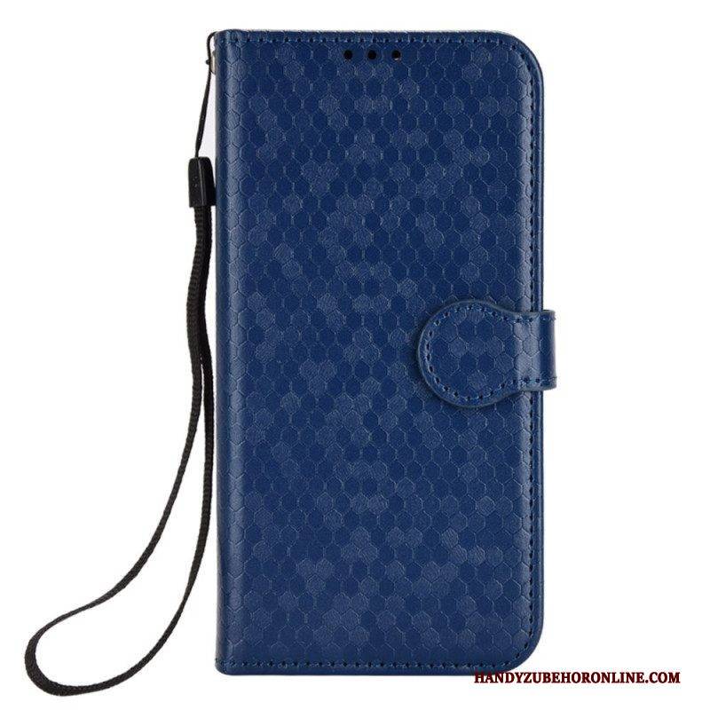 Flip Case Für Honor Magic 4 Pro Mit Kordel 3d-riemchendesign