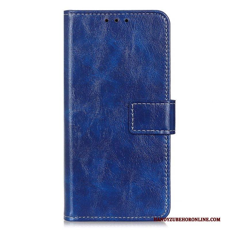 Flip Case Für Honor Magic 5 Lite Lackiert Mit Sichtbaren Nähten