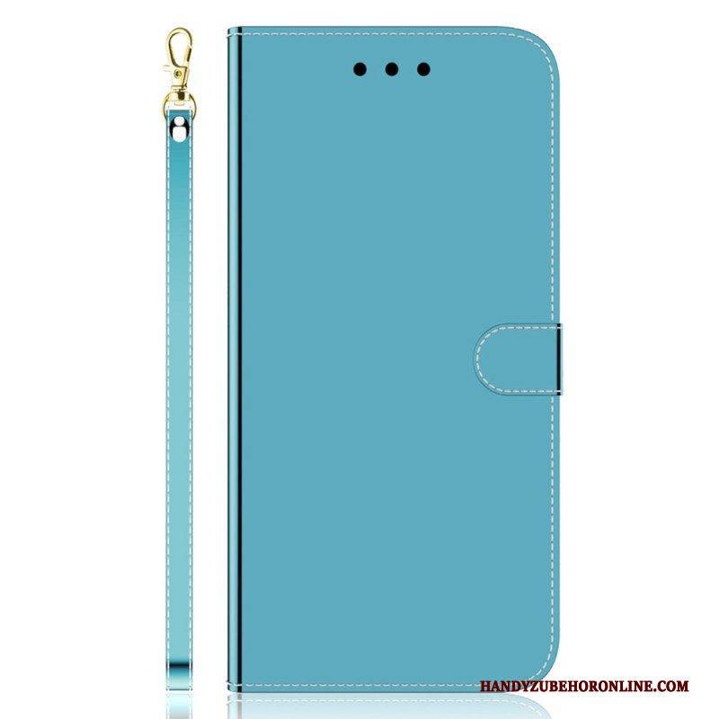 Flip Case Für Honor Magic 5 Lite Spiegel Und Schlüsselband