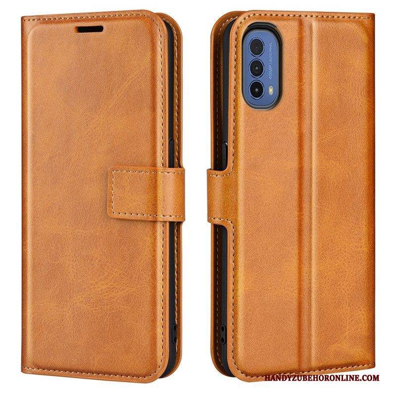 Flip Case Für Moto E40 / E30 / E20 Schlanker. Extremer Ledereffekt