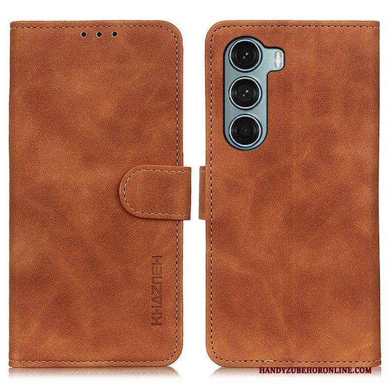 Flip Case Für Moto G200 5G Khazneh Vintage-ledereffekt