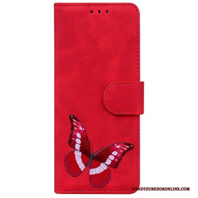 Flip Case Für Moto G73 5G Schmetterlingsdesign