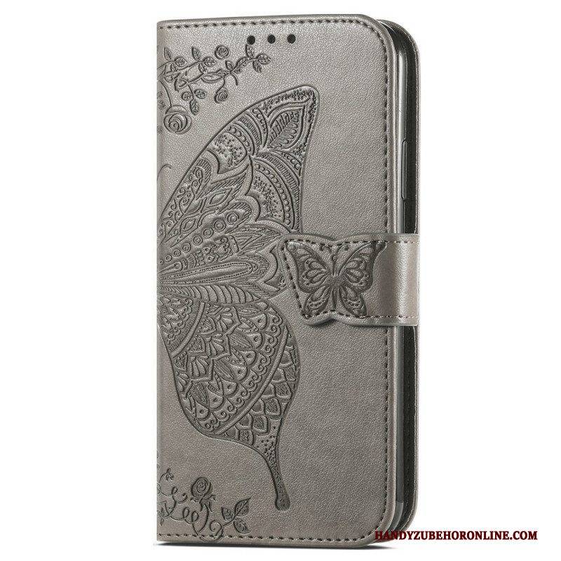 Flip Case Für Motorola Edge 20 Pro Halbe Schmetterlinge