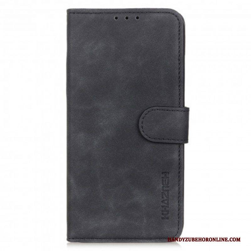 Flip Case Für Motorola Edge 20 Pro Khazneh Vintage-ledereffekt