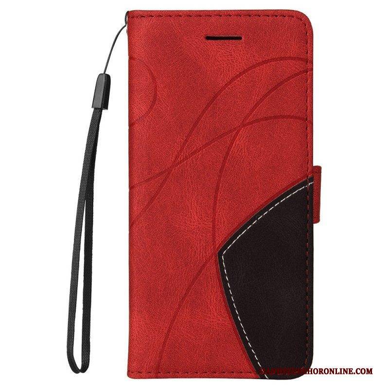 Flip Case Für Motorola Edge 20 Pro Zweifarbig