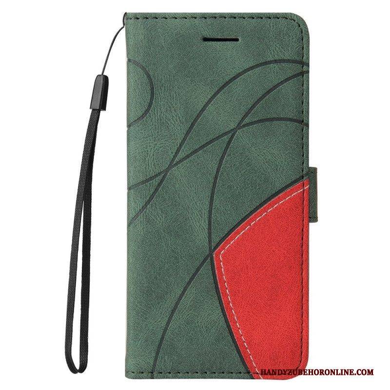 Flip Case Für Motorola Edge 20 Pro Zweifarbig
