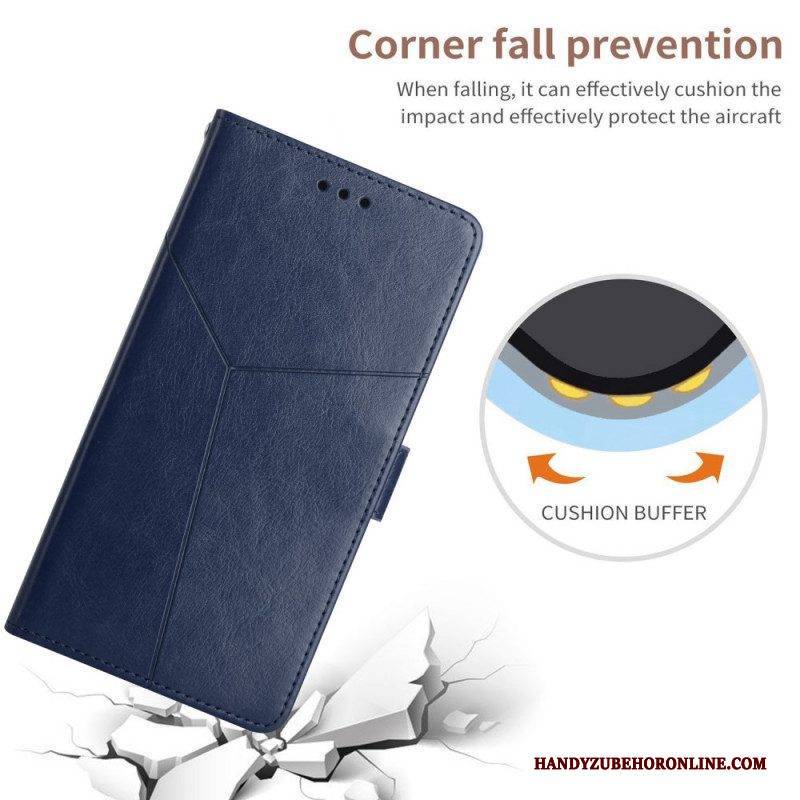Flip Case Für OnePlus Nord 2 5G Stil Leder Geo Y Design