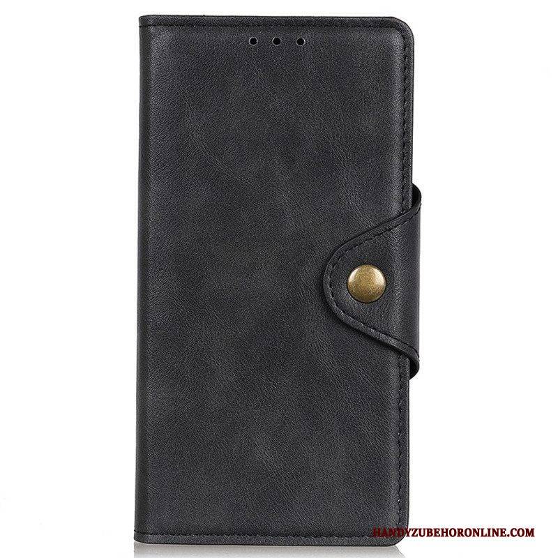 Flip Case Für OnePlus Nord 2T 5G Knopf Aus Kunstleder