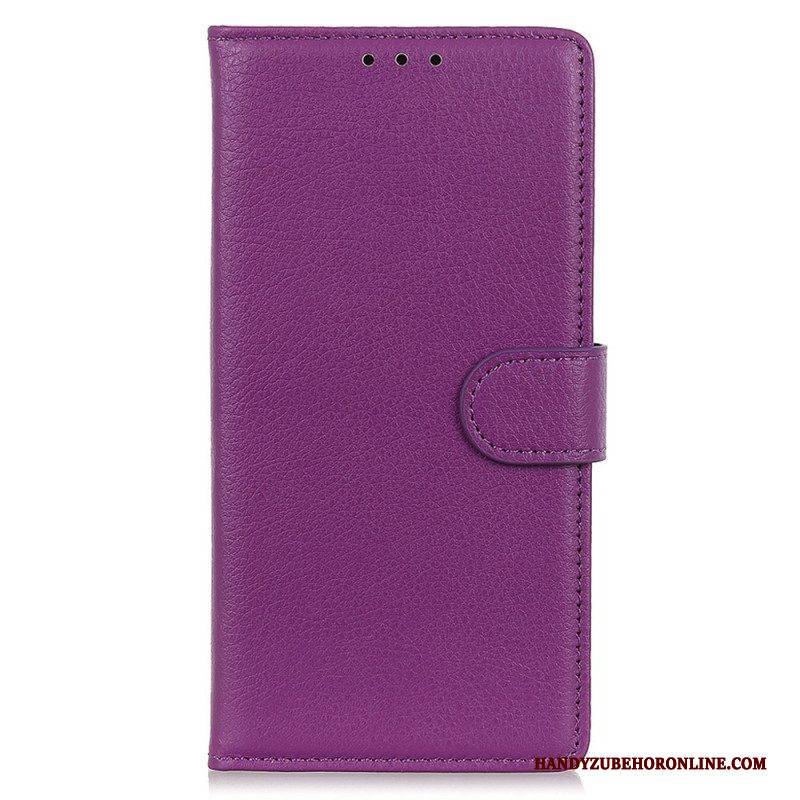 Flip Case Für OnePlus Nord CE 2 5G Litschi-textur
