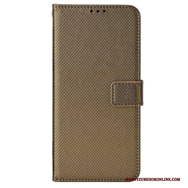 Flip Case Für OnePlus Nord CE 2 5G Mit Kordel Riemchen-diamant-textur