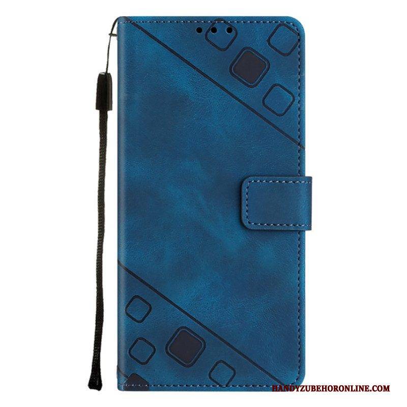 Flip Case Für OnePlus Nord CE 3 Lite 5G Mit Kordel Riemchen Im 70er-jahre-stil
