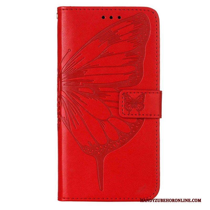 Flip Case Für OnePlus Nord CE 3 Lite 5G Schmetterling Mit Schlüsselband
